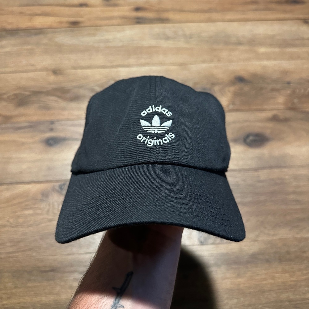 Adidas Black Originals Trefoil Relaxed Strapback Hat Mens OSFM